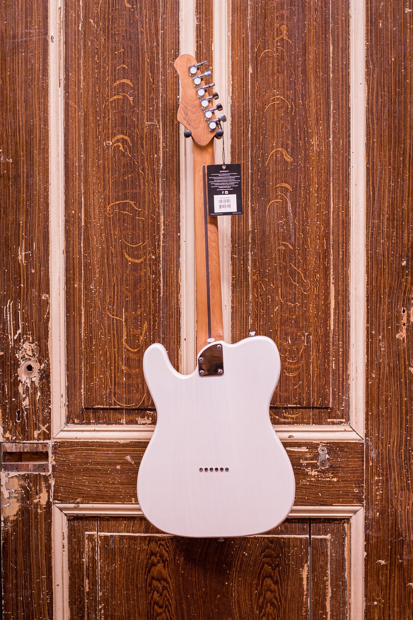 Stagg SET-PLUS White Vintage Tele Elektrische gitaar