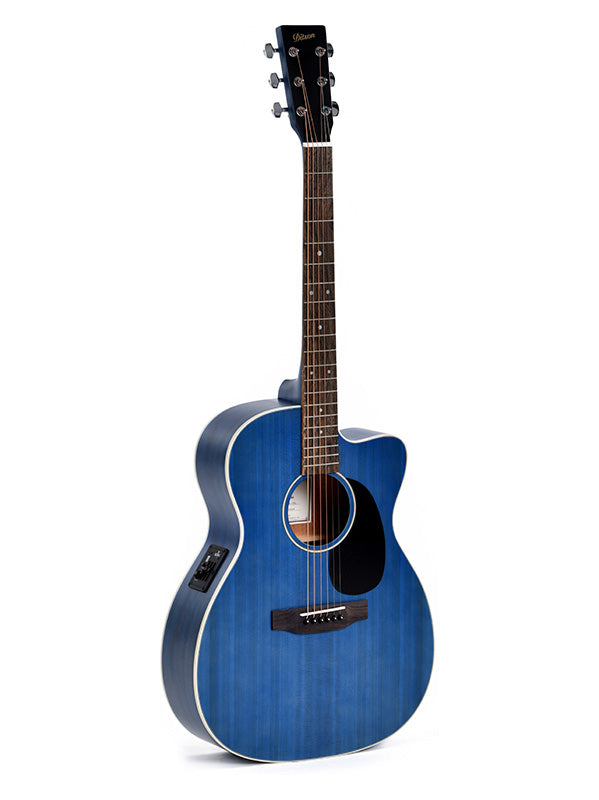 Ditson by Sigma 10 Series - OM, Westerngitaar - Tranclucent Ultramarine-blue