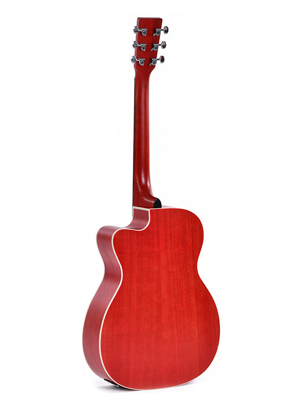 Ditson by Sigma 10 Series - OM, Westerngitaar - Tranclucent Dark Red