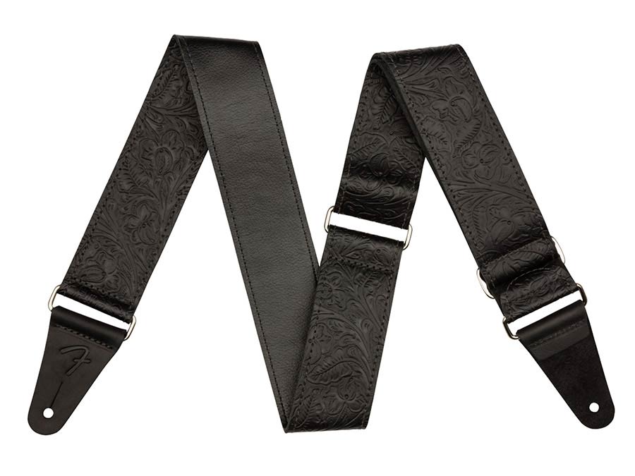 Fender Tooled Leather Guitar Strap Black