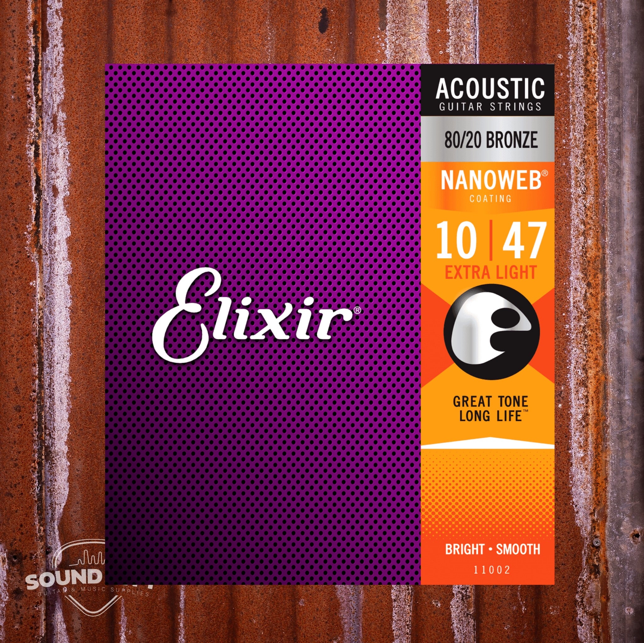 Elixir 11002 Acoustic 80/20 Extra Light 10-47 snaren