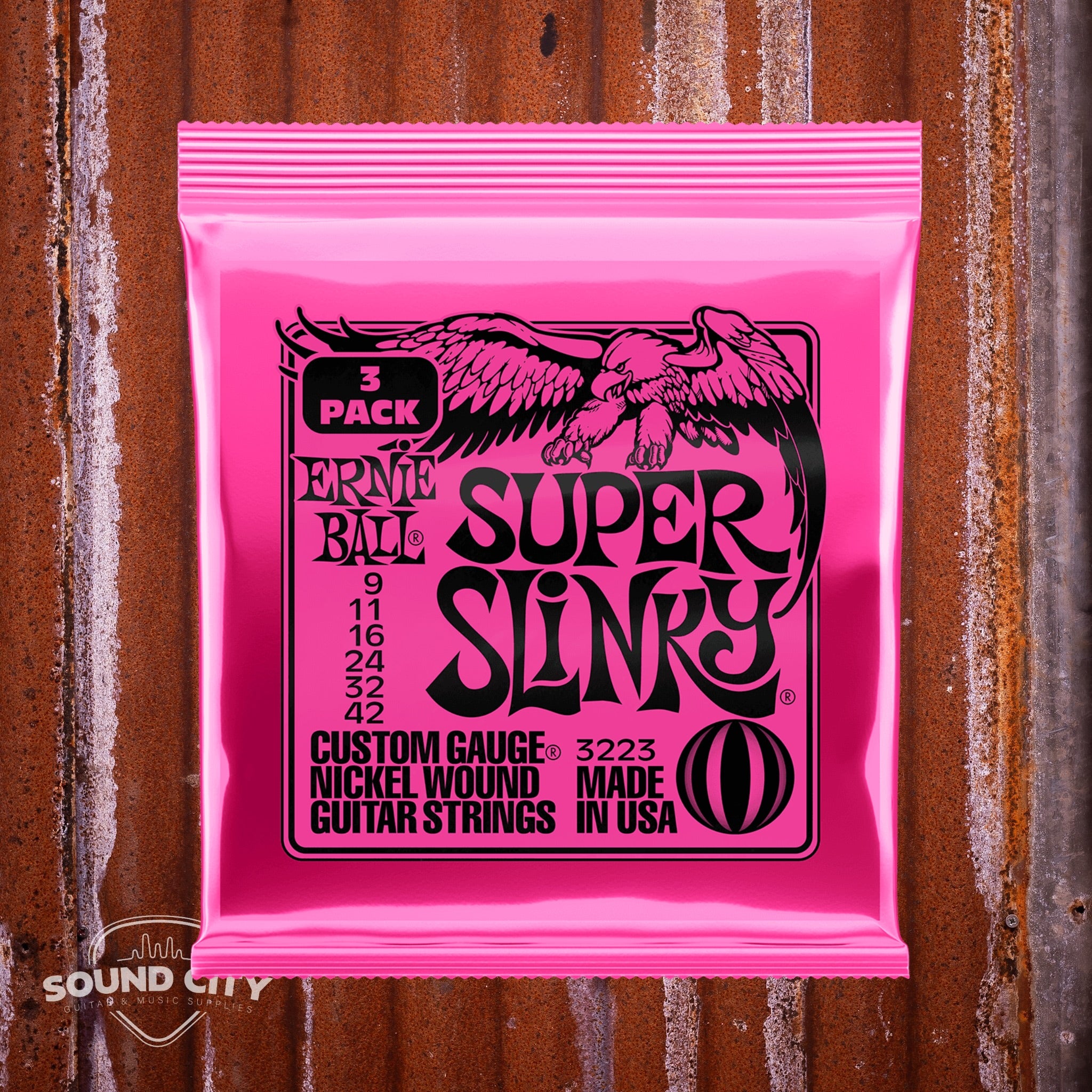 Ernie Ball 3223 Super Slinky 09-042 snaren (3 Pack)