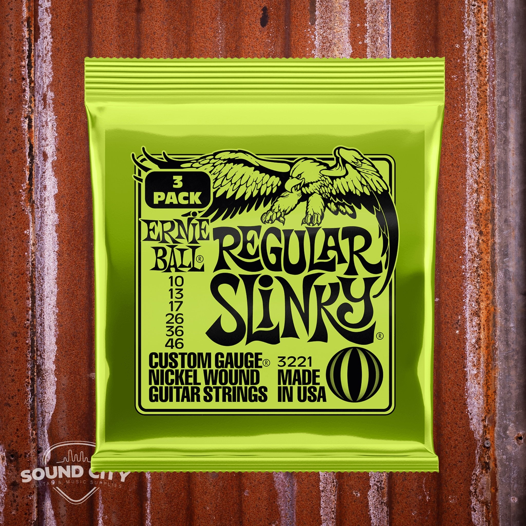 Ernie Ball 3221 Regular Slinky 010-046 snaren (3 Pack)