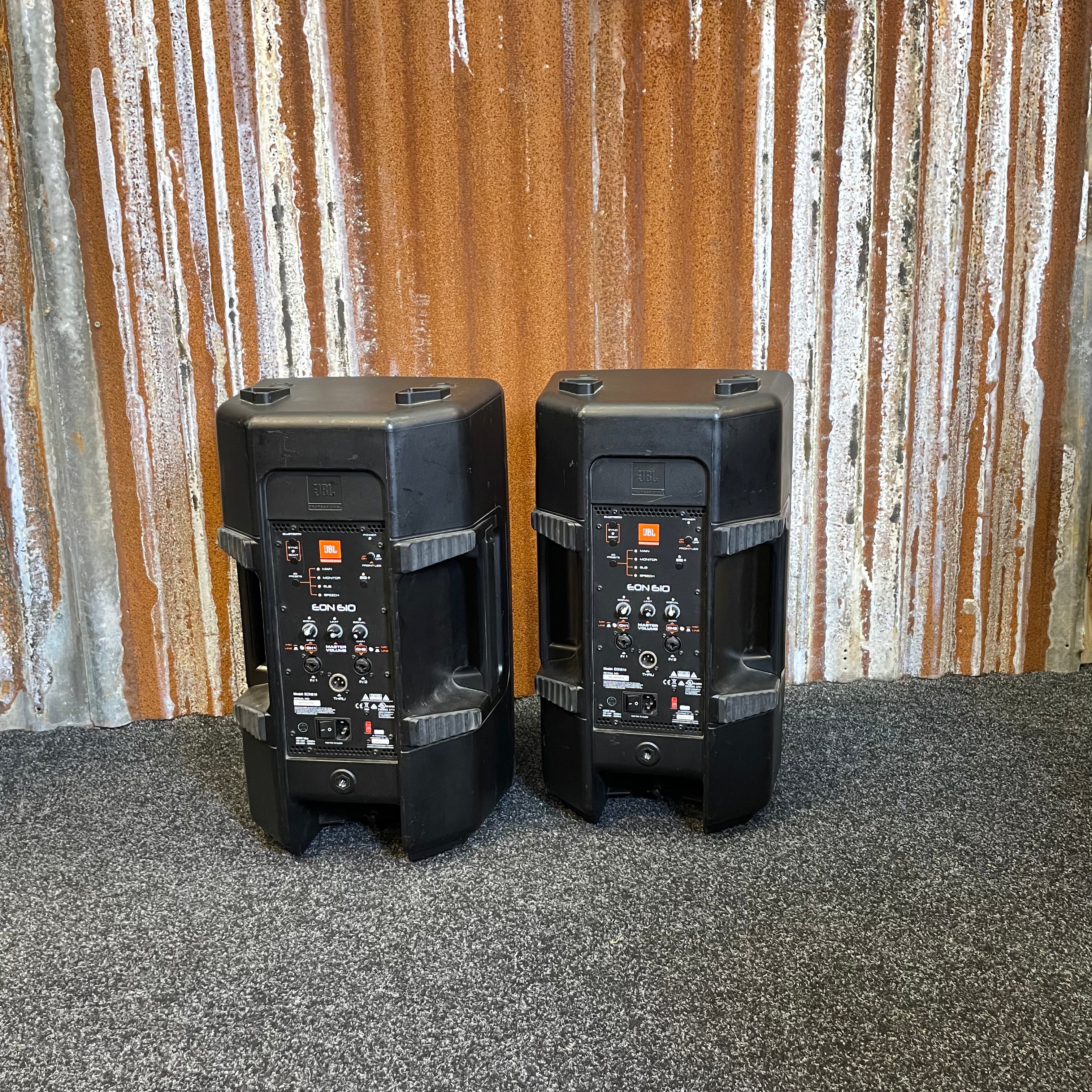 JBL EON610 10 inch Actieve speaker 1000W SET (occasion)