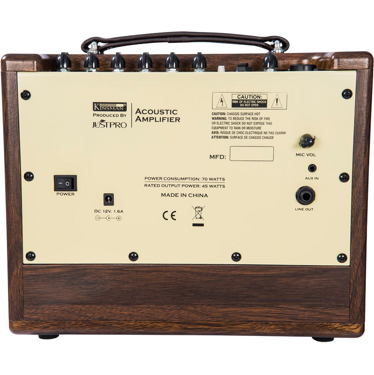 Kinsman 45W Acoustic Amplifier Acbattery Power