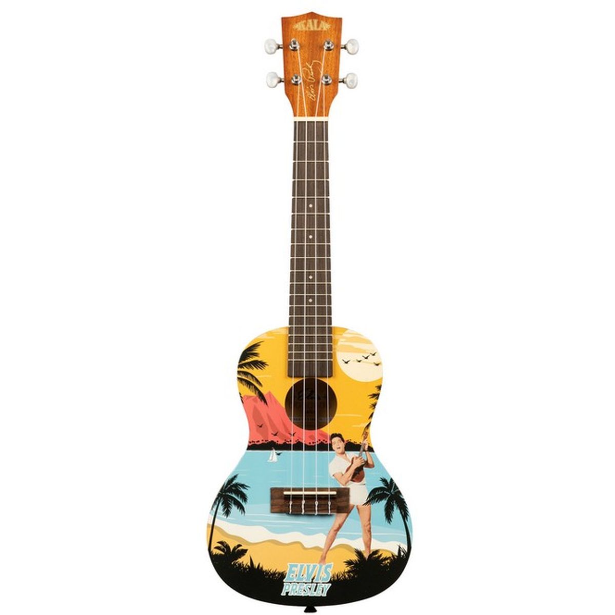 Kala Learn To Play Elvis Blue Hawaii Concert Ukulele Starter Kit