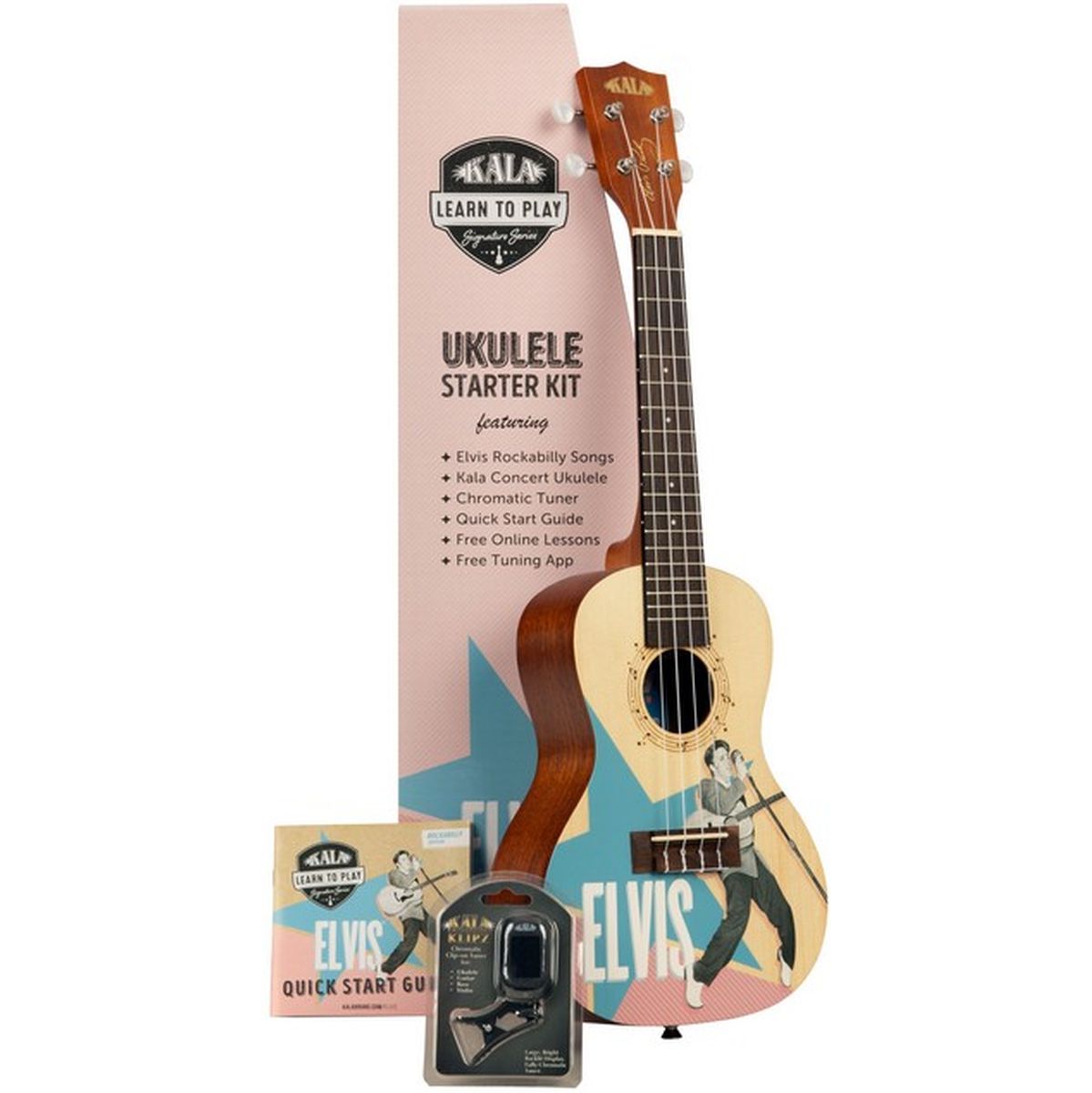 Kala Learn To Play Elvis Rockabilly Concert Ukulele Rosewood Update