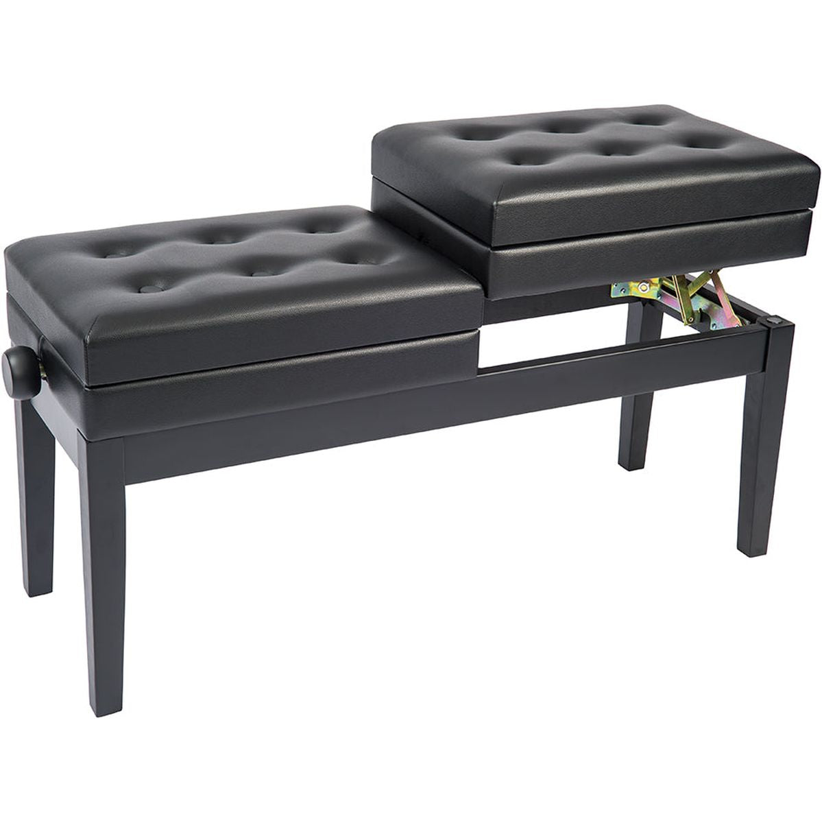 Kinsman Double Piano Bench - w/ Storage - Satin Black