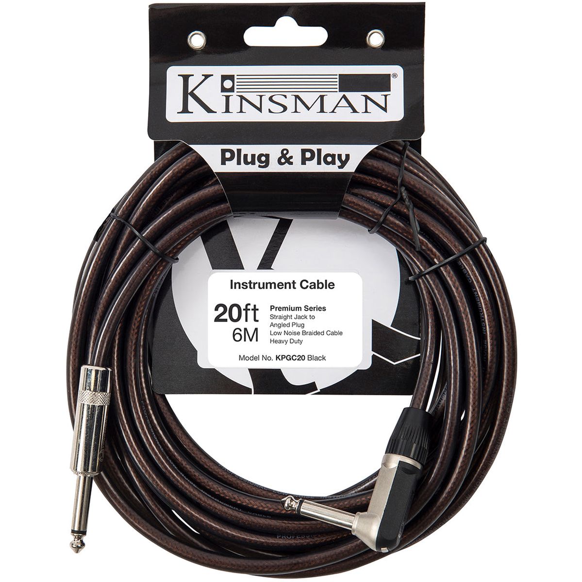 Kinsman Premium Braided Instrument Cable - 20FT