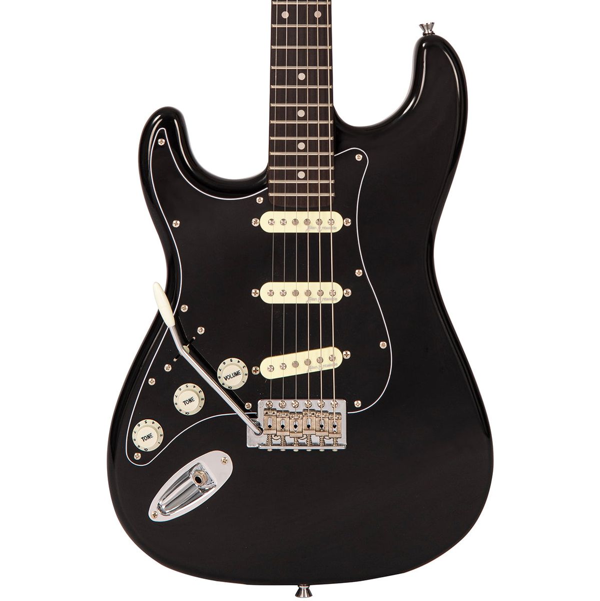 Vintage V60 Coaster Series Left Handed Electric Guitar - Gloss Black
