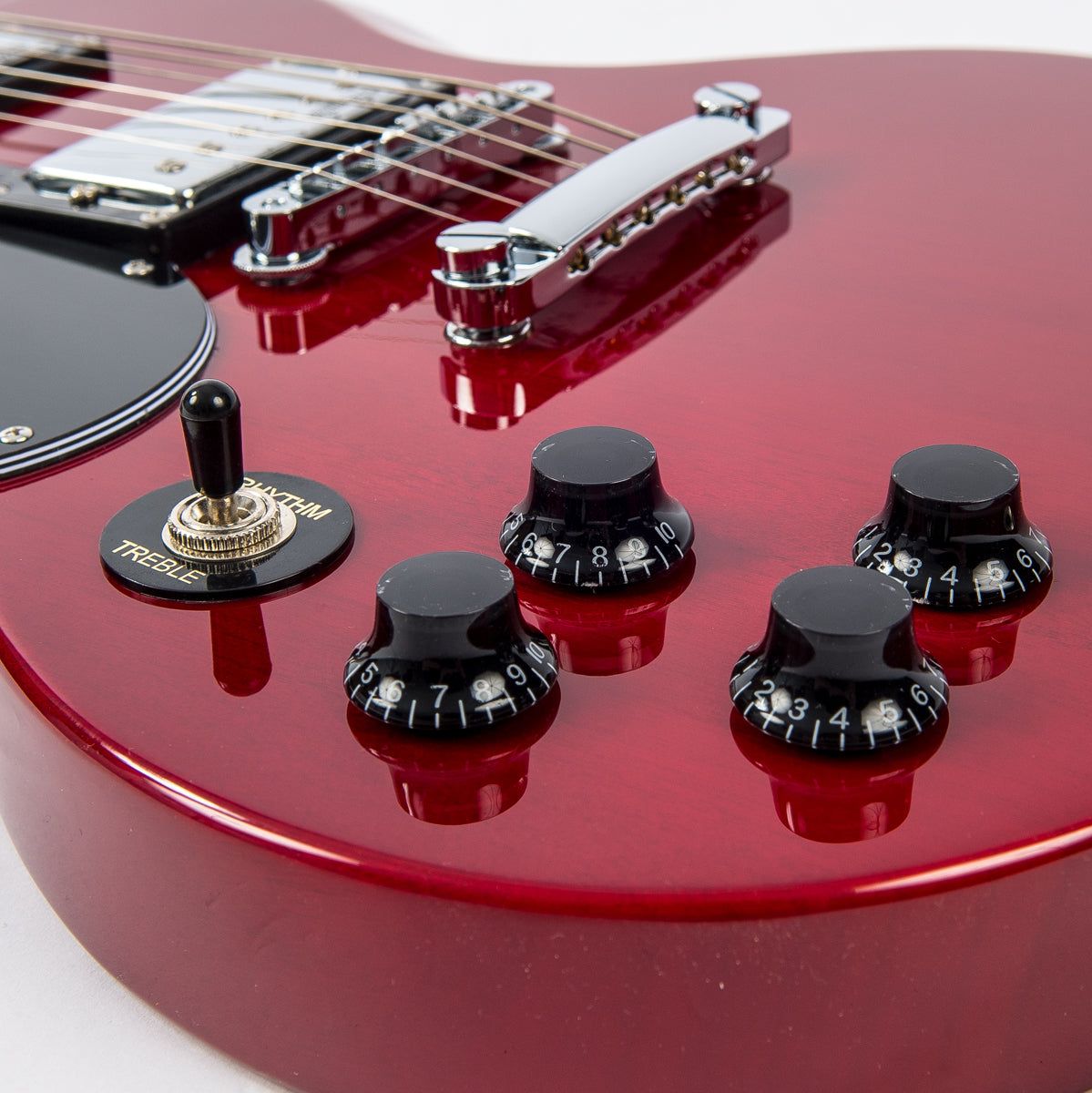 Vintage VS6 Lhand Guitar-Cherry Red