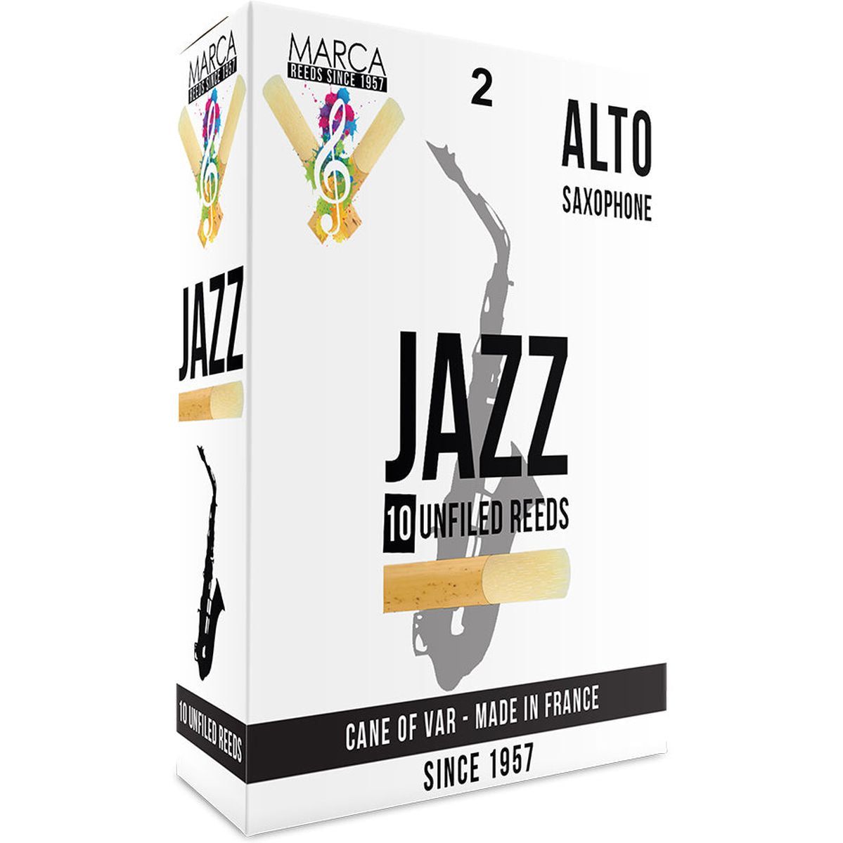 MARCA Reed Saxophone Alto Jazz - Unfiled 2 - PK Of 10