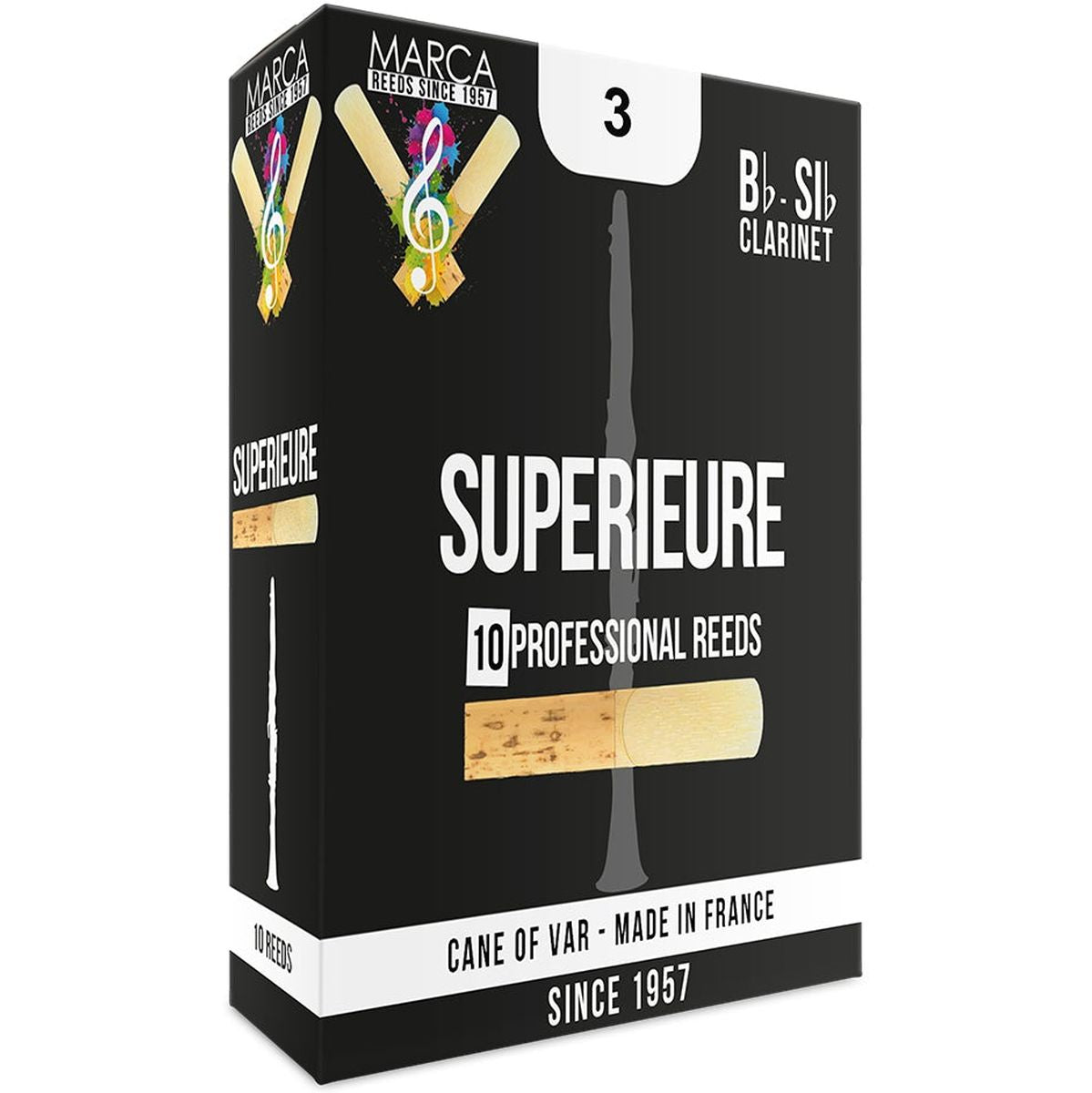 MARCA Reed Clarinet Sib Superieure Cut 3 - PK Of 10