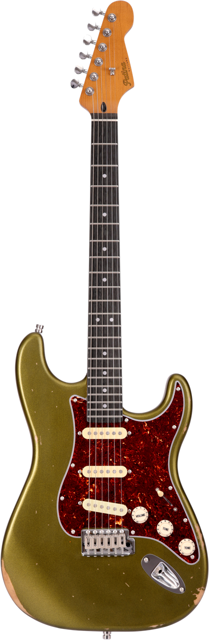 Patina PS-6 Sherwood Green Relic SSS S-Style Elektrische gitaar