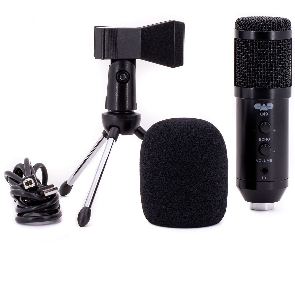 CAD USB Studio Microphone w/ Headphone Monitor & Echo
