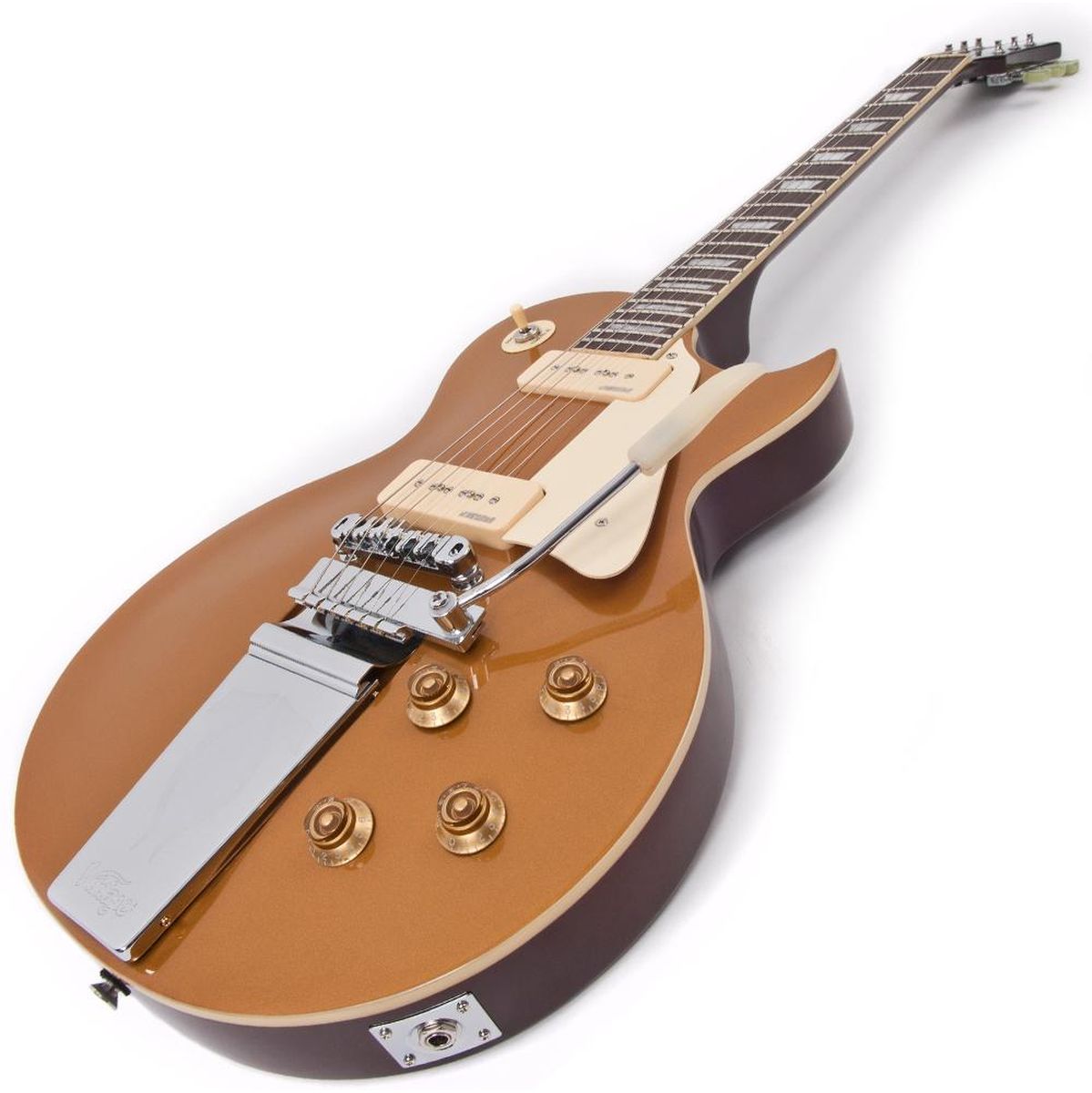 Vintage V100 Midge Ure Signature Model - Gold Top Wvibrola