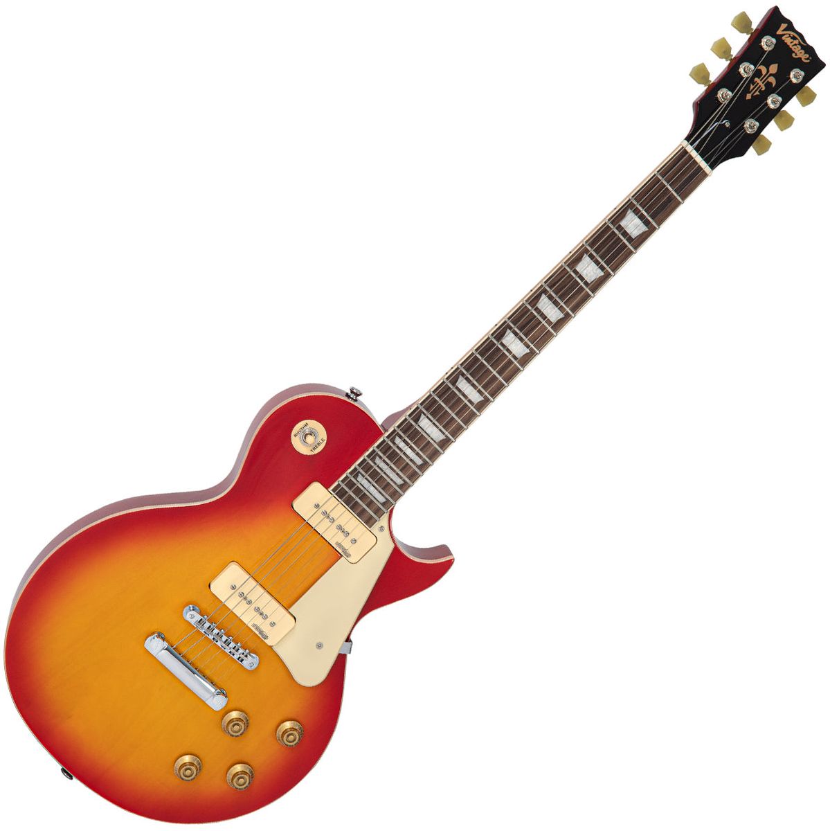 Vintage Electric Guitar-Twin Soapbar - Cherry Sunburst