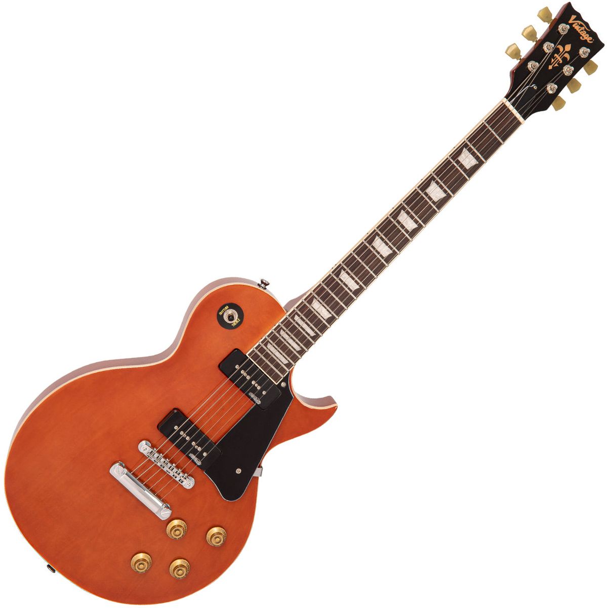 Vintage Electric Guitar-Twin Soapbar - Natural Mahogany
