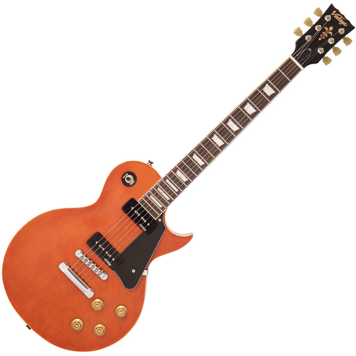 Vintage Electric Guitar-Twin Soapbar - Natural Mahogany