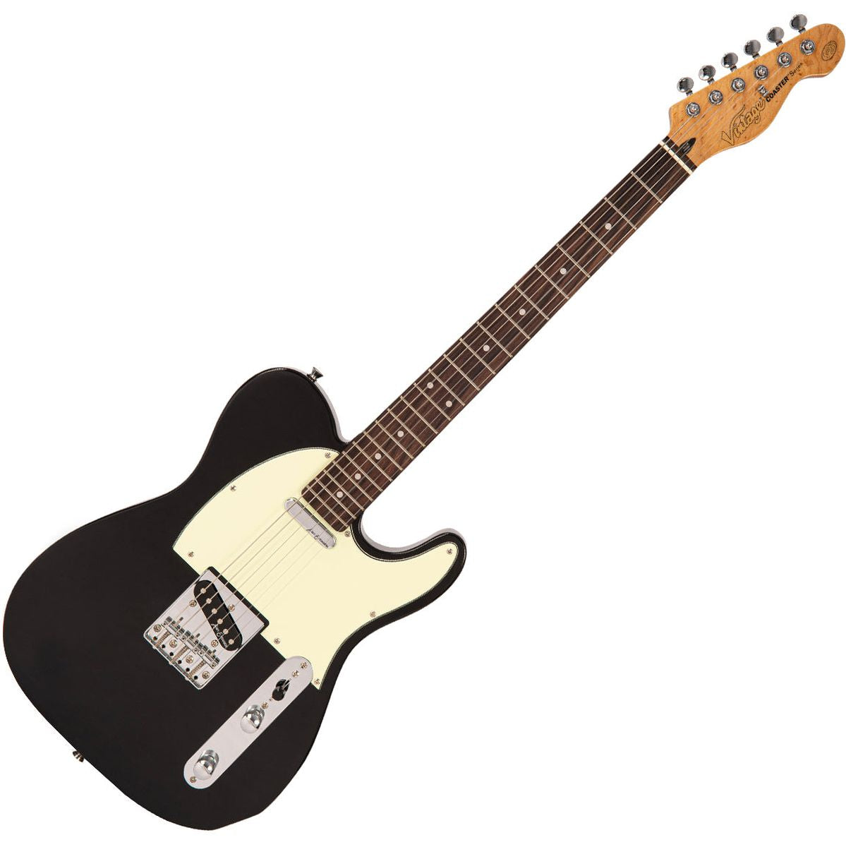Vintage V20 Coaster Series Electric Guitar - Gloss Black