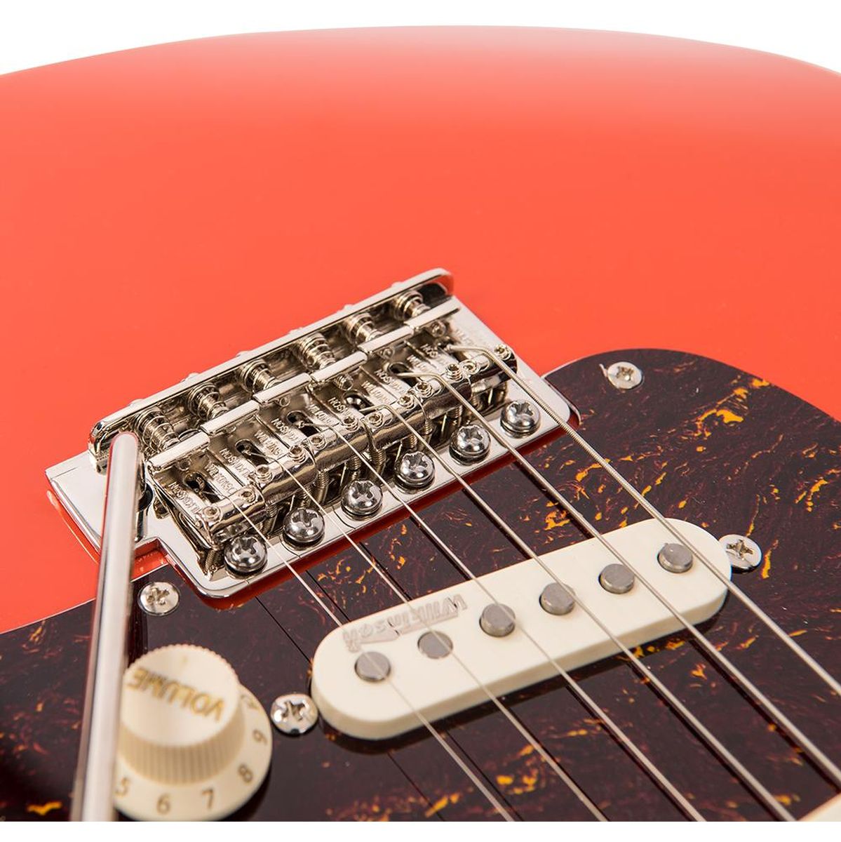 Vintage Electric Guitar-Maple Fingerboard - Firenza Red
