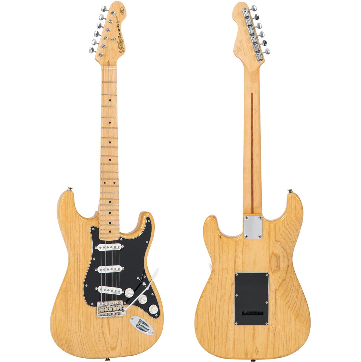 Vintage Electric Guitar - Maple FB - Natural Ash