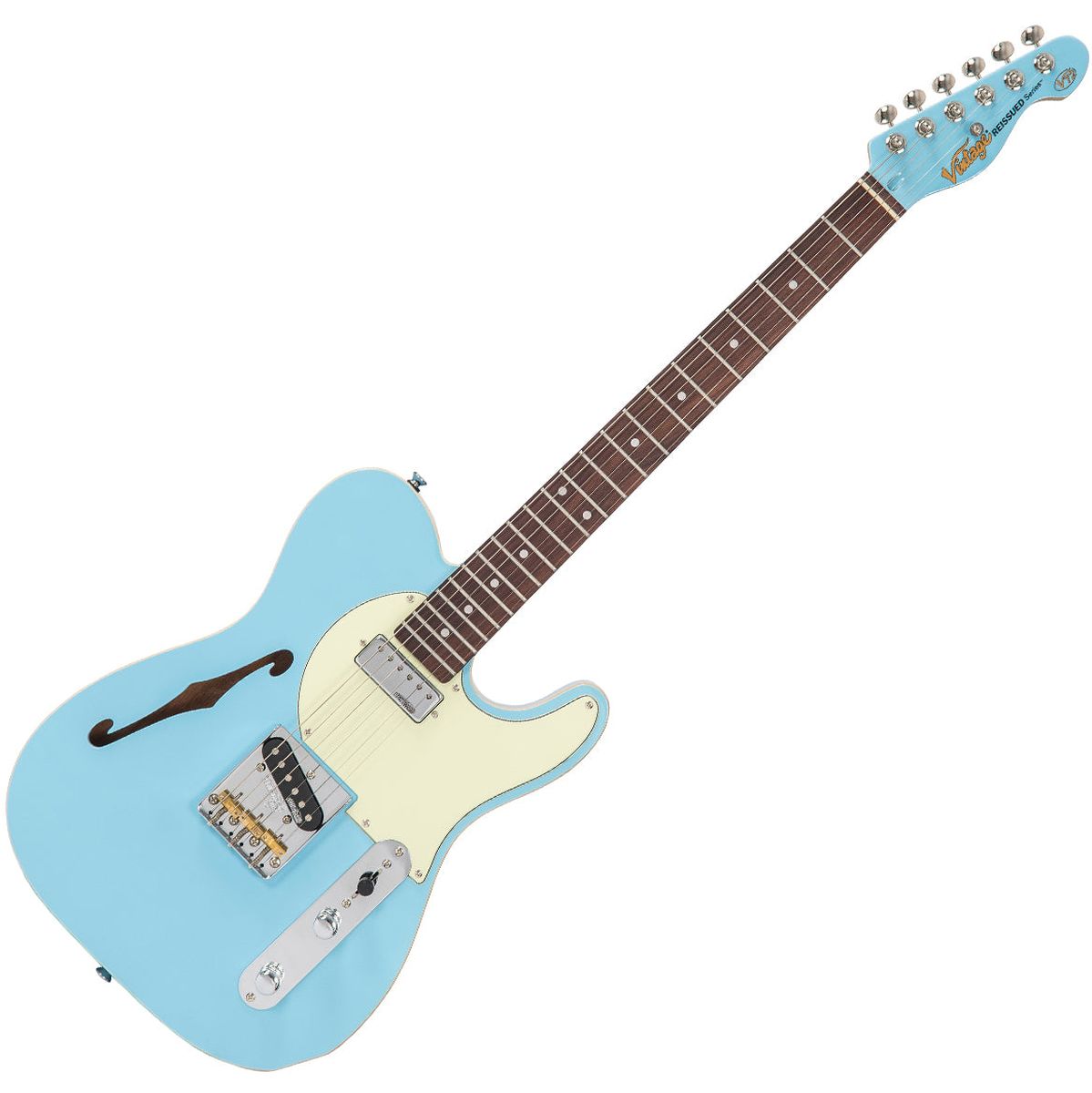 Vintage V72 Electric Guitar - Laguna Blue