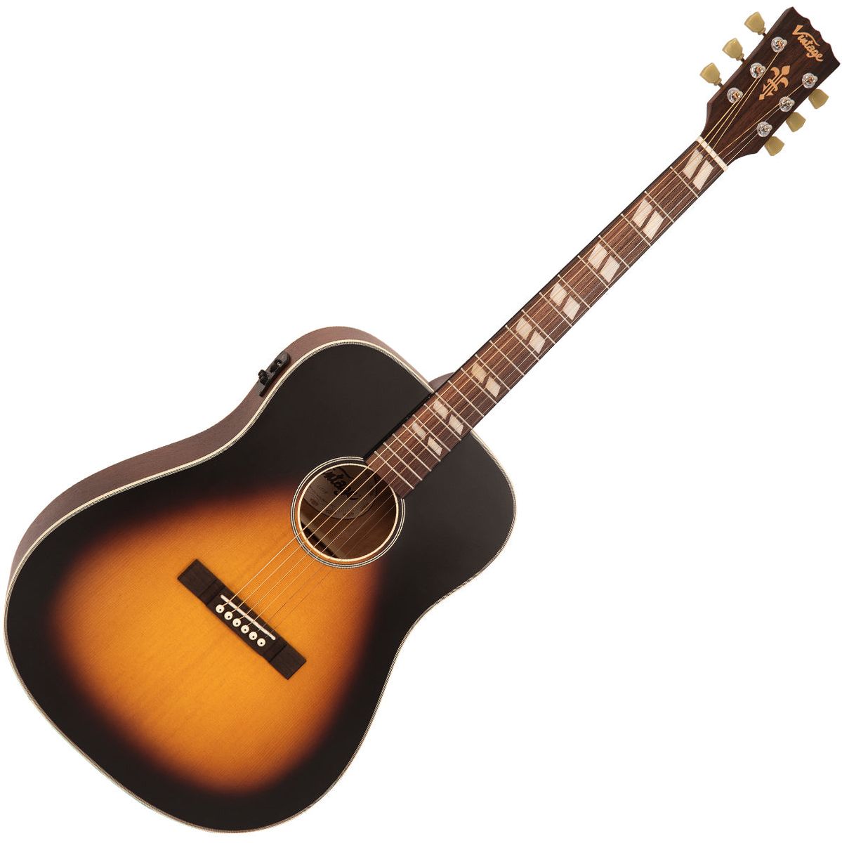 Vintage Historic Electro Dreadnought Guitar - Vintage Sunburst