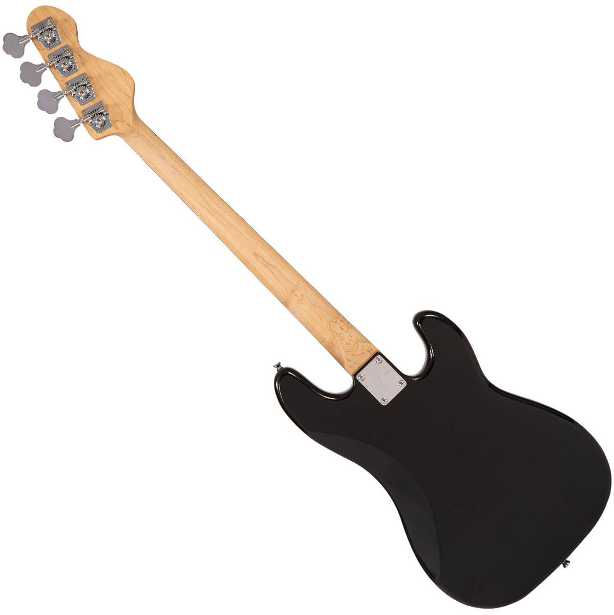 Vintage V40 Coaster Left Handed Bass Guitar Pack - Gloss Black