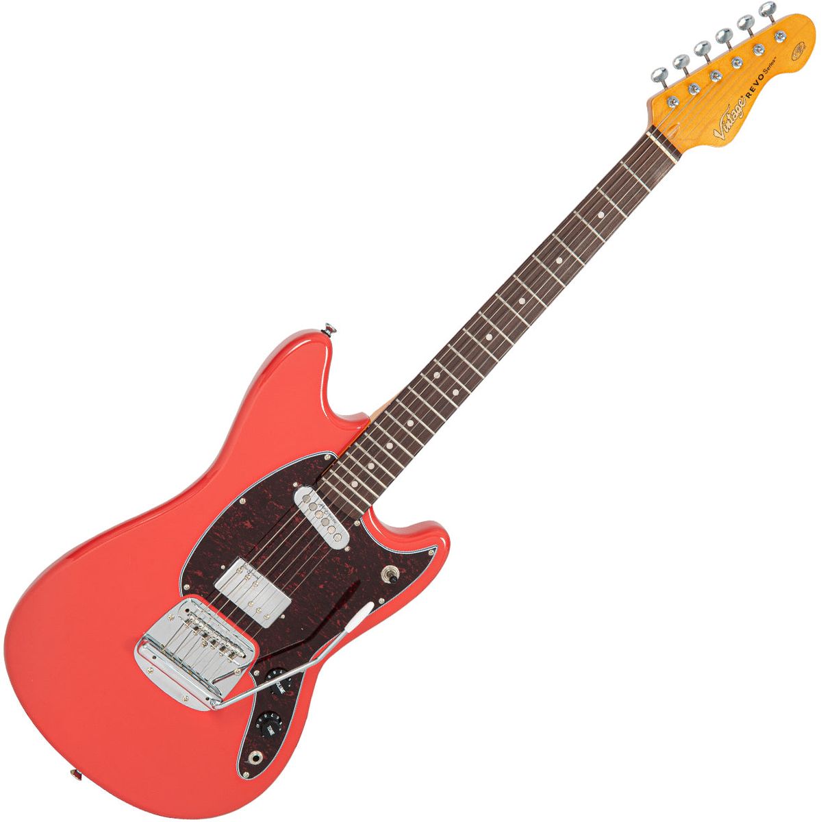 Vintage Revo Series Colt HS Duo Guitar - Firenza Red