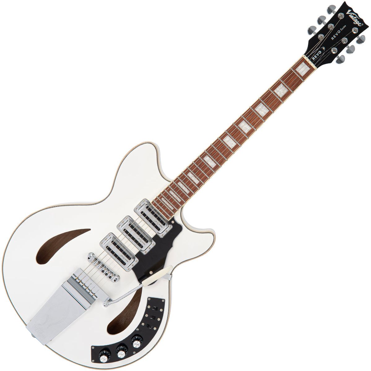 Vintage Revo Series Custom Supreme Guitar - Arctic White