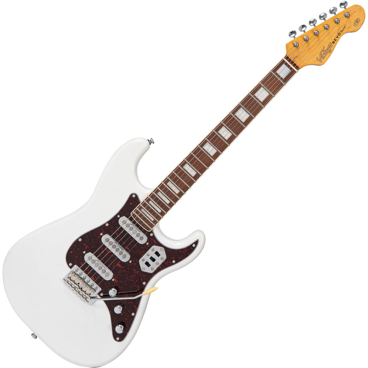 Vintage Revo Series Deluxe Guitar - Arctic White