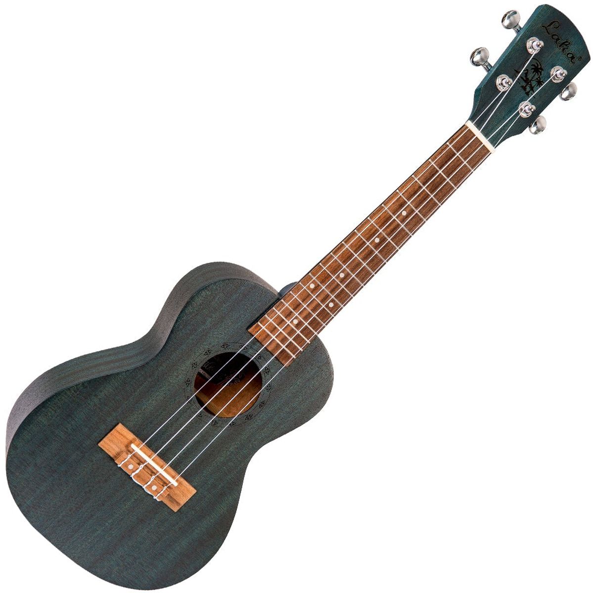 Laka Sapele Series Concert Ukulele & Bag - Midnight Blue