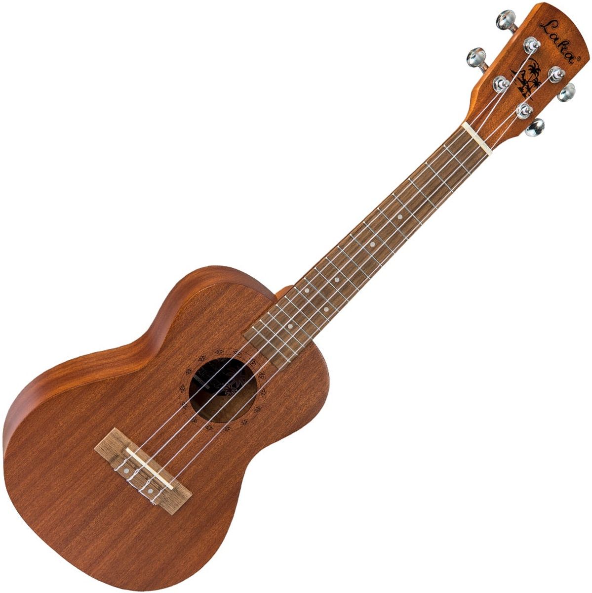 Laka Sapele Series Concert Ukulele & Bag - Natural Mahogany
