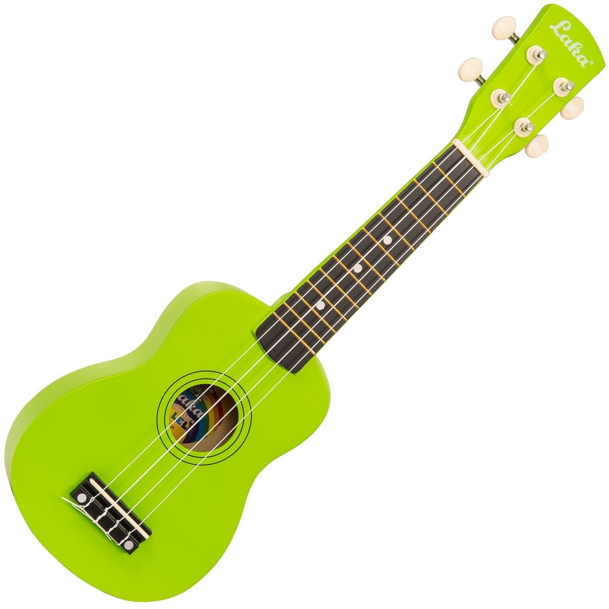 Laka Rainbow Series Ukulele & Bag - Green