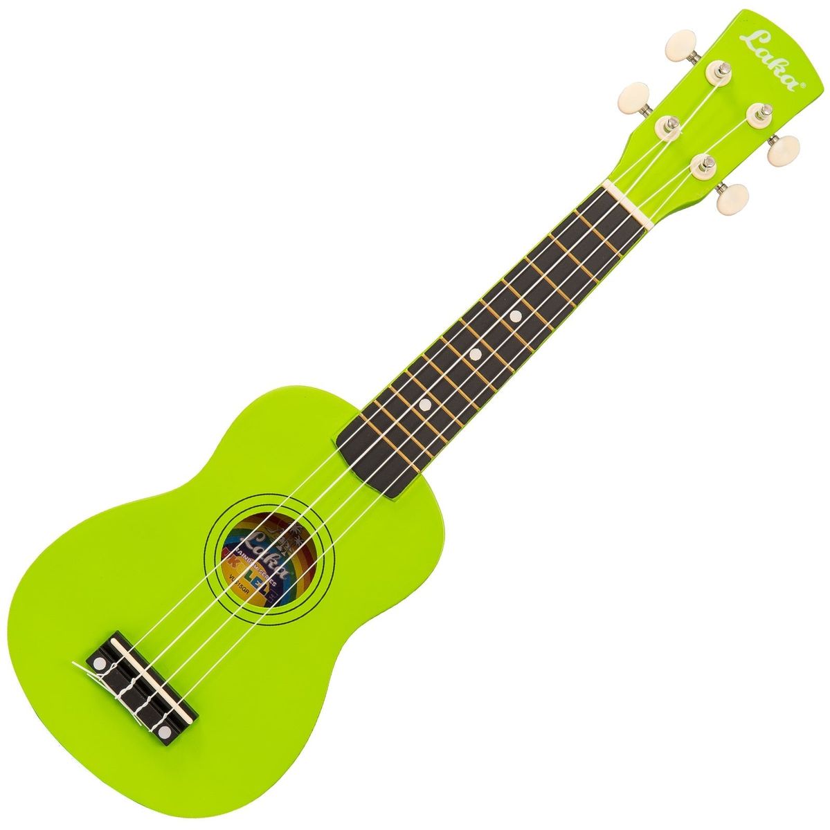 Laka Rainbow Series Ukulele & Bag - Green