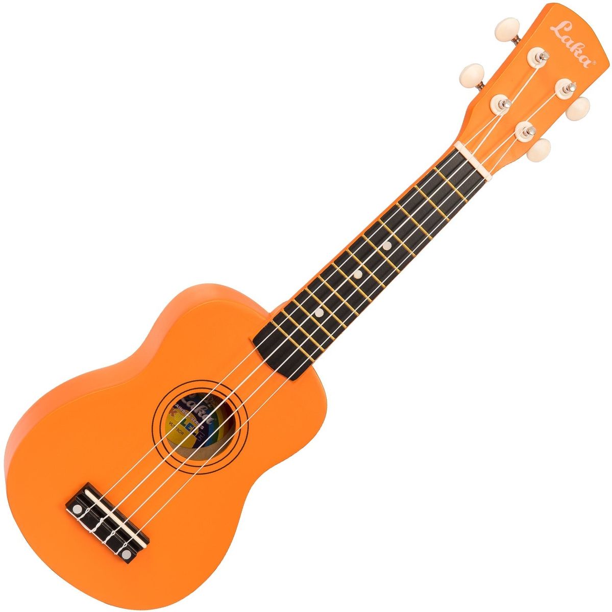 Laka Rainbow Series Ukulele & Bag - Orange