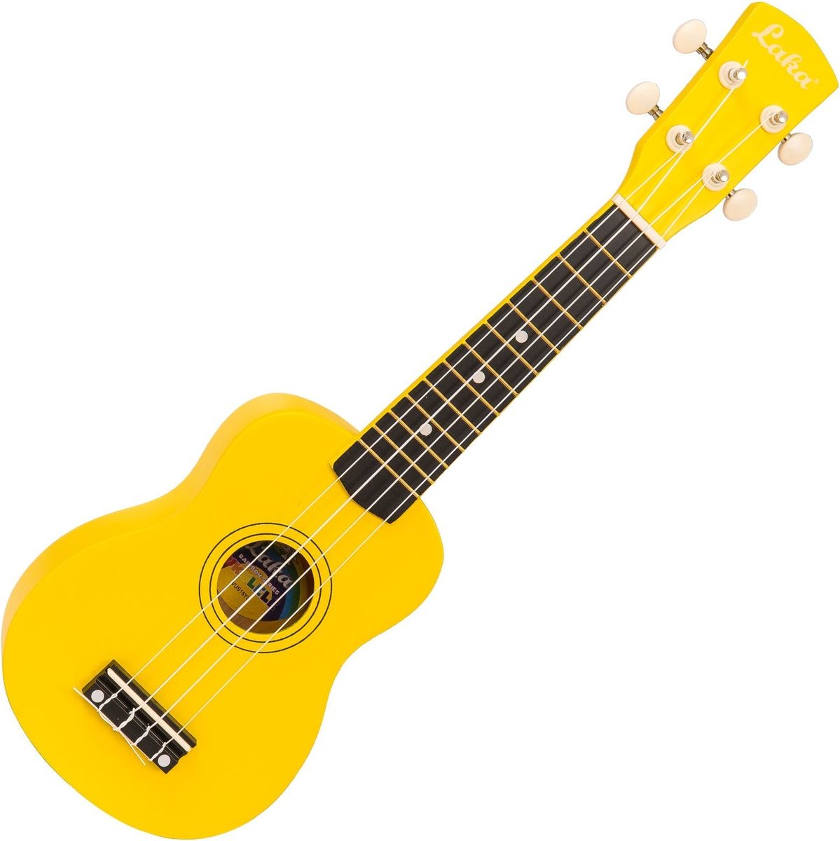 Laka Rainbow Series Ukulele & Bag - Yellow