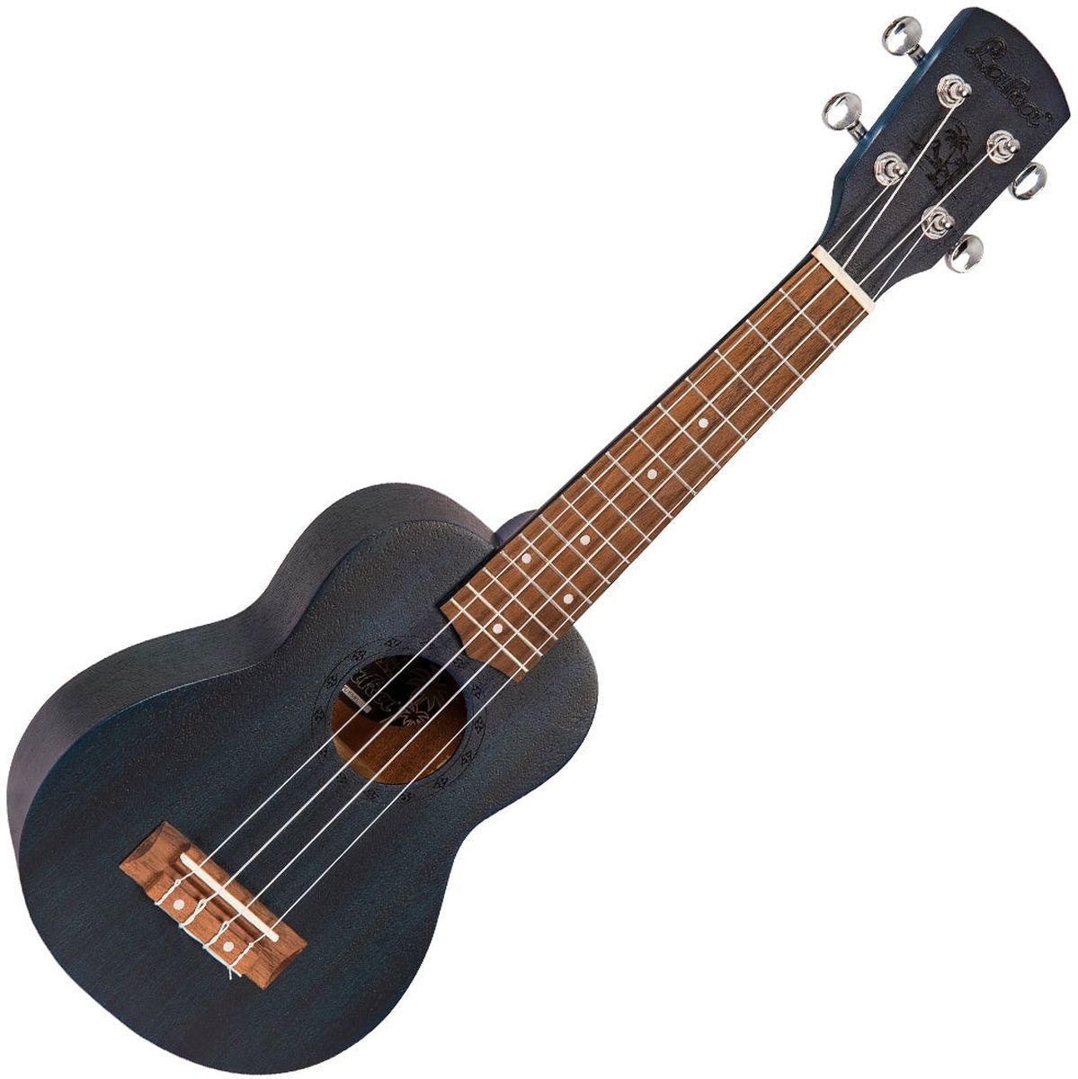 Laka Sapele Series Soprano Ukulele & Bag - Midnight Blue