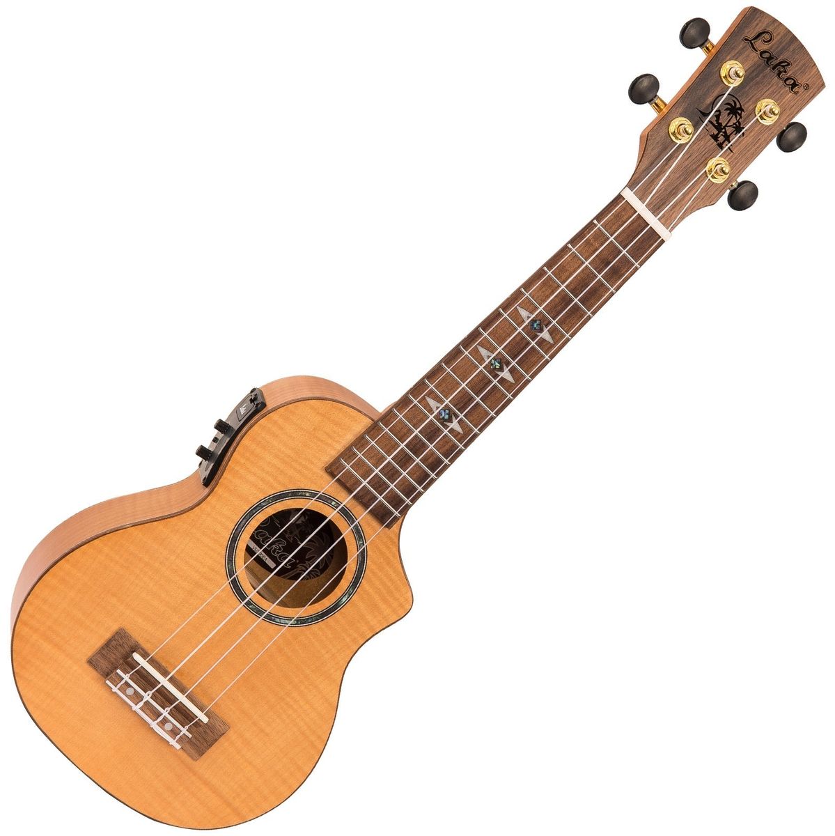 Laka Maple Series Electro Ukulele & Bag - Soprano