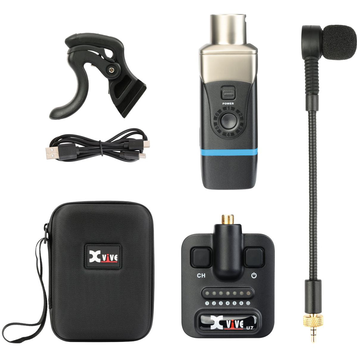 Xvive Saxophone And Trumpet Wireless System & Travel Case