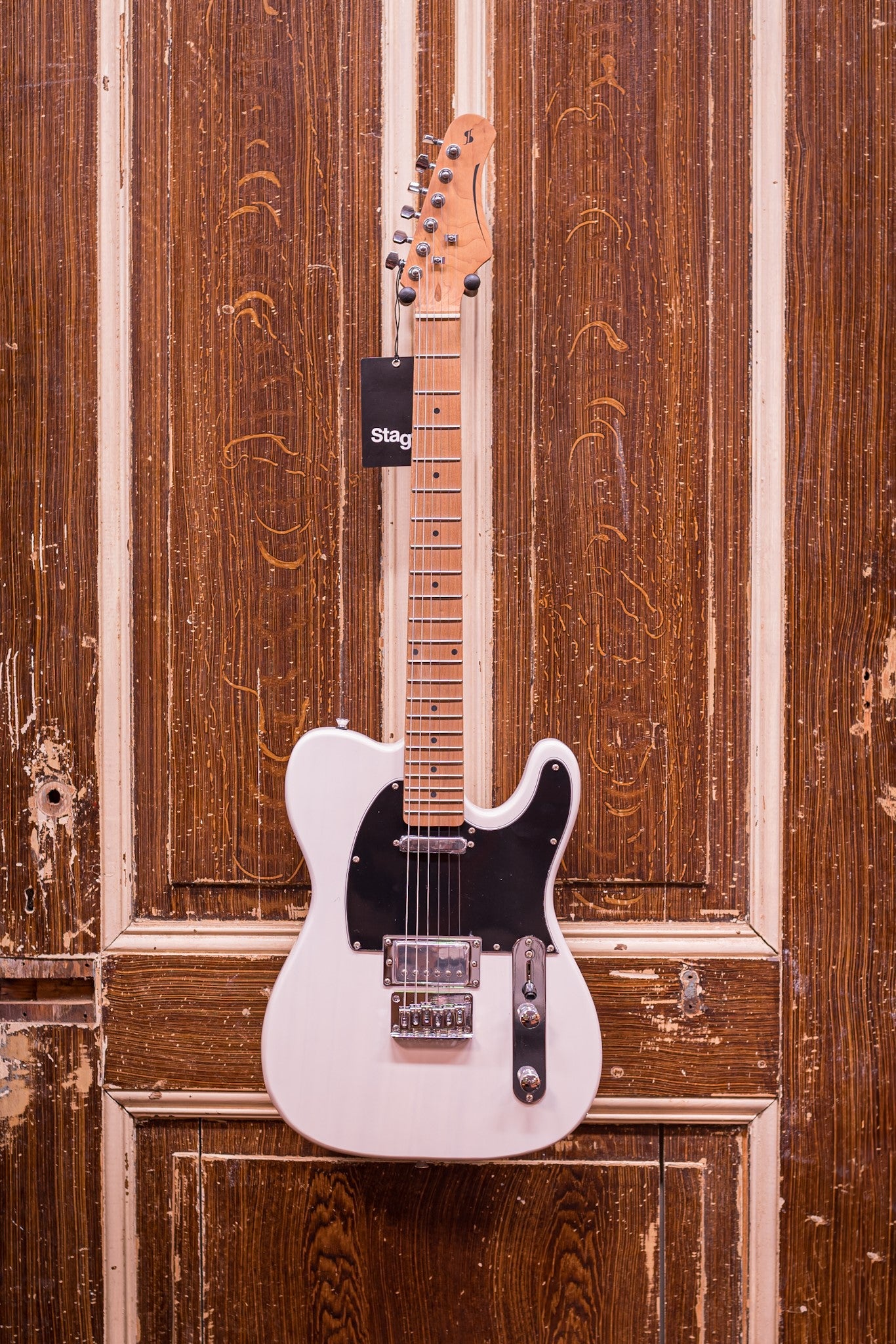 Stagg SET-PLUS White Vintage Tele Elektrische gitaar