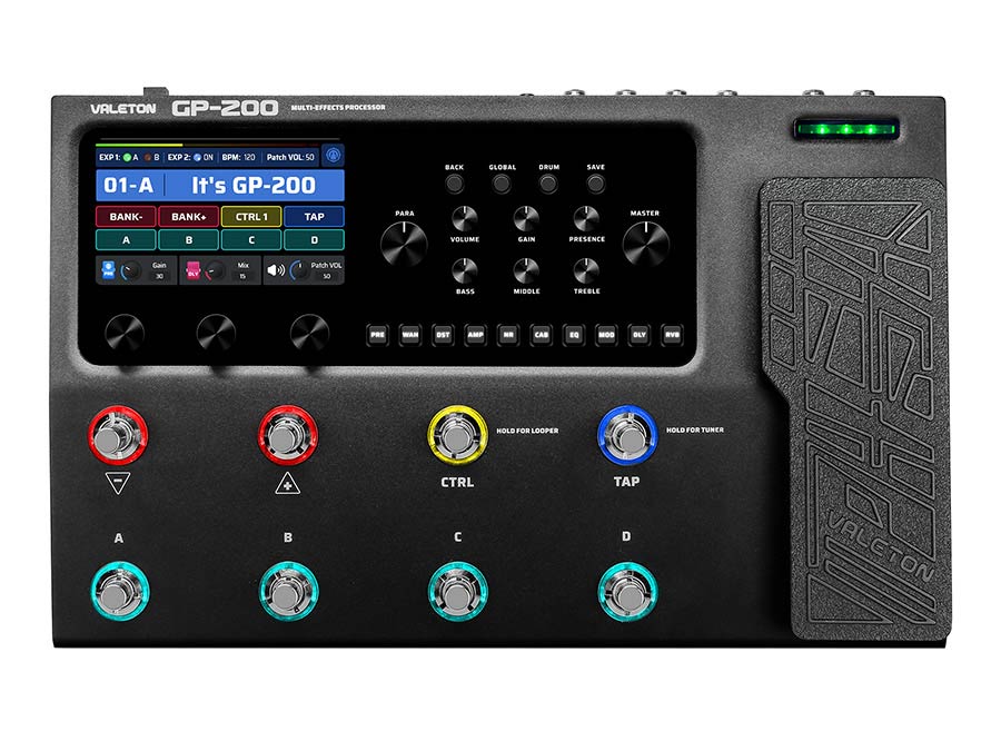 Valeton GP-200 Multi-Effect Processor met 140+ Amp Types, 100+ Effecten, FX Loop en USB-C