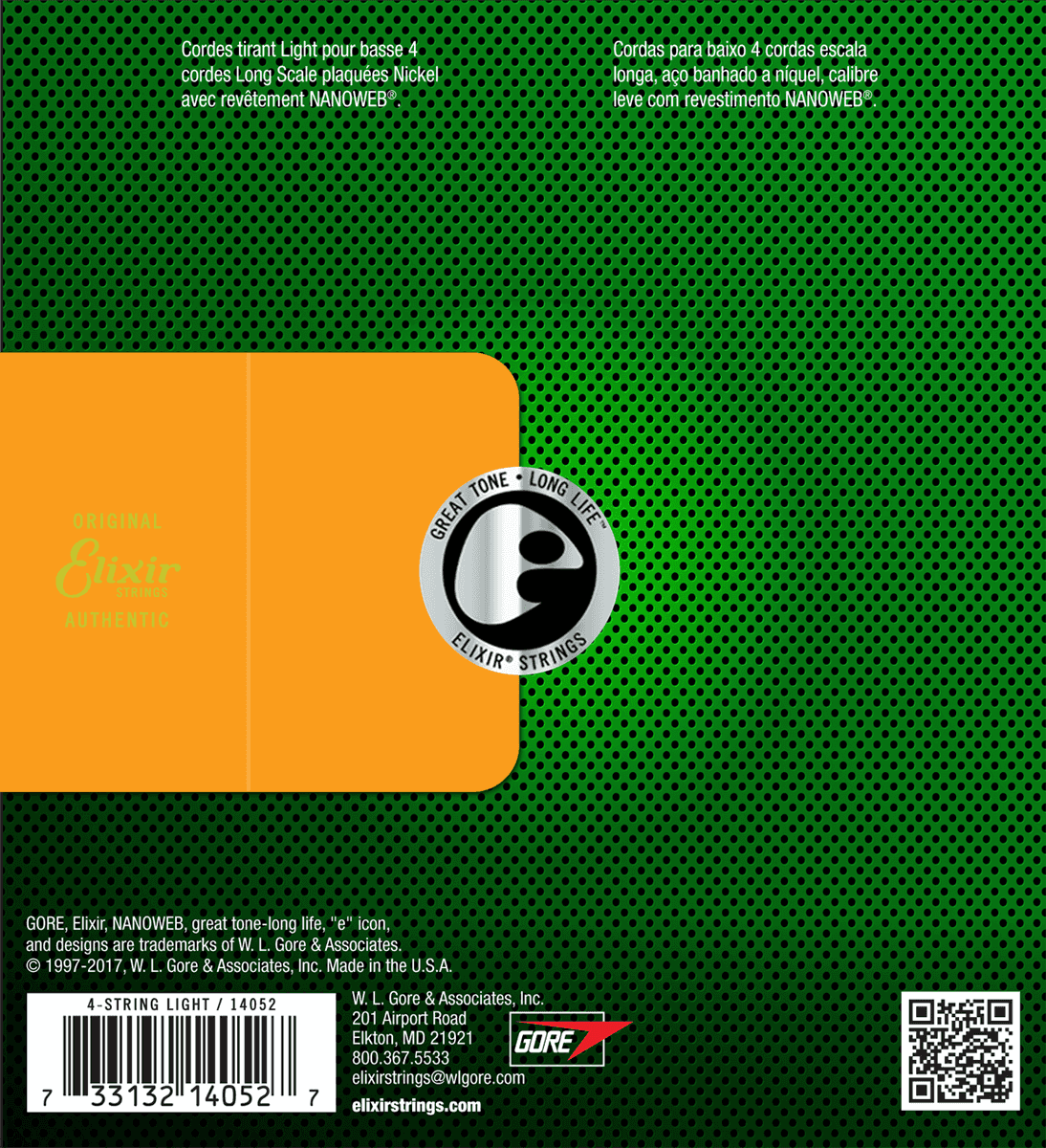 Elixir 14052 Light Bass 45-100 snaren