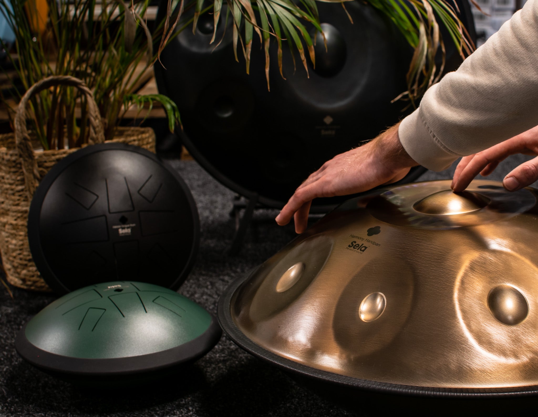 Sela 220 Handpan Steel D Kurd, met tas