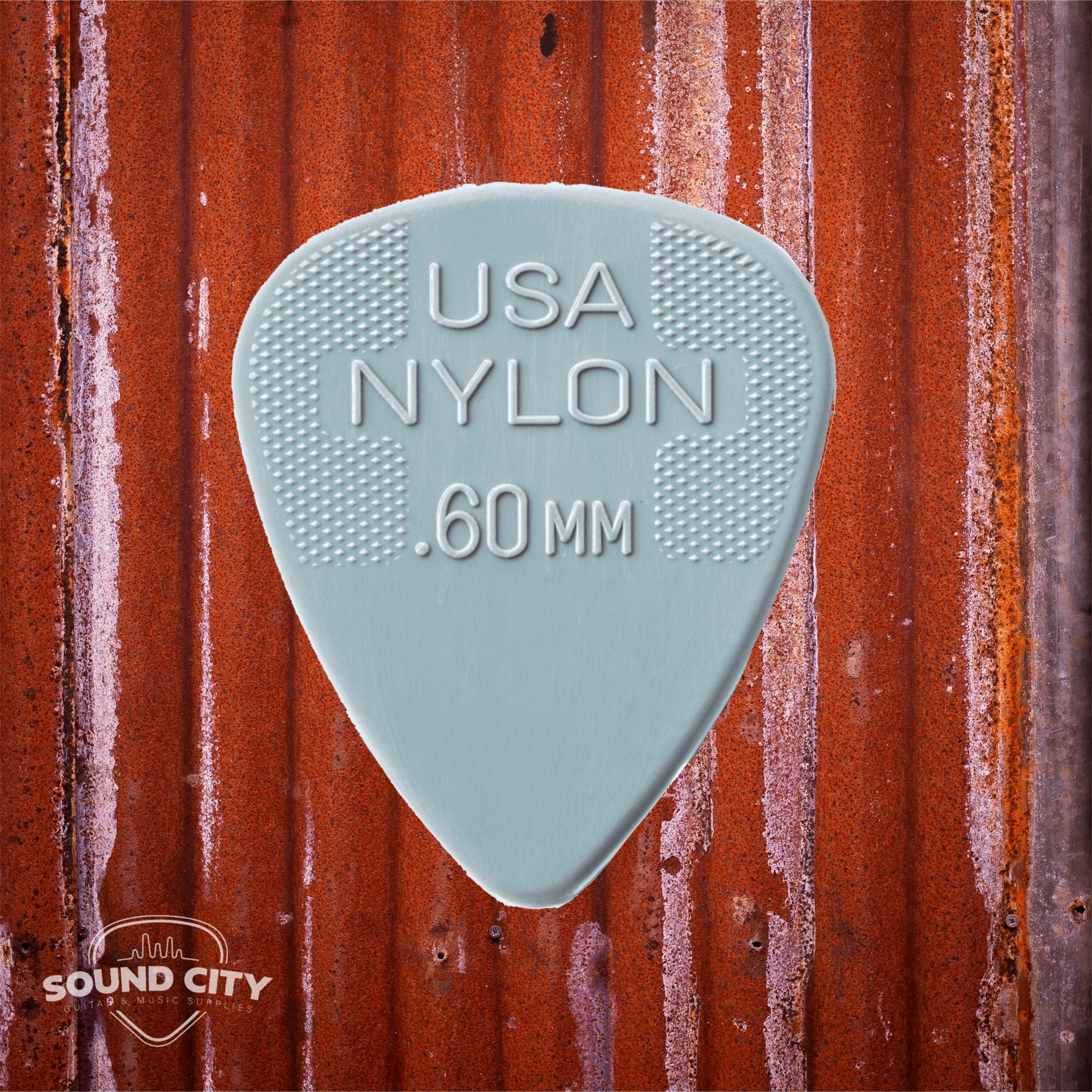 Dunlop Plectrum Standaard Nylon 0.60mm Grijs 6PACK