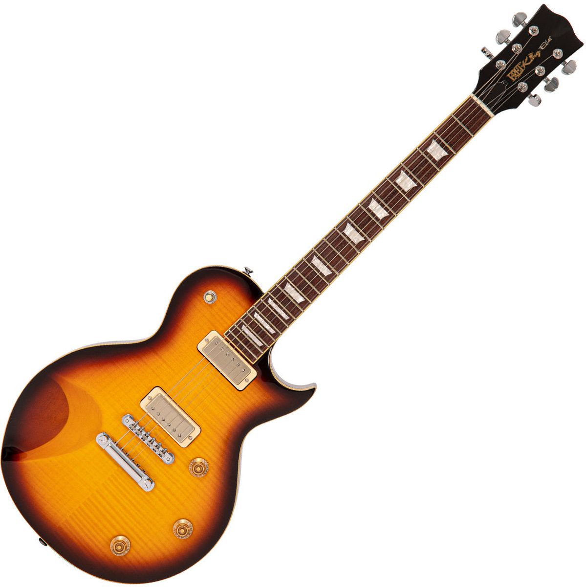 Fret-King Eclat Custom Guitar - Flamed Tobacco Sunburst Elektrische gitaar