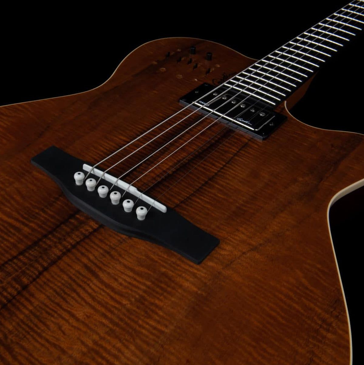 Godin A6 Ultra Elektrische gitaar - Extreme Koa HG Wbag