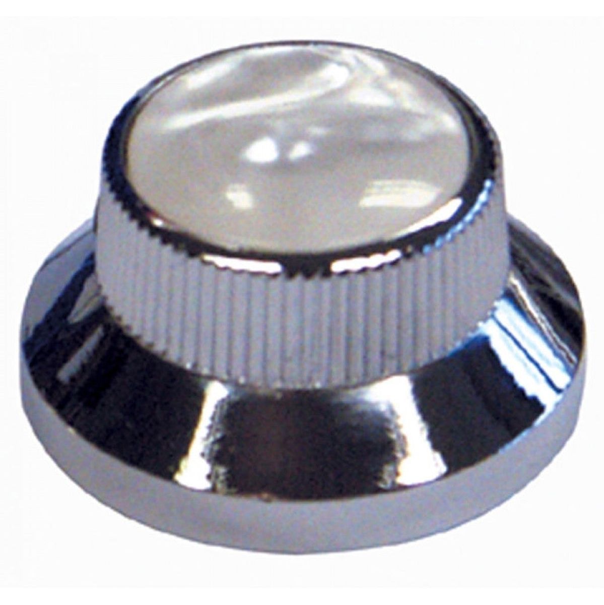 Guitar Tech Bell Knobs-Chromewhite-PACK2