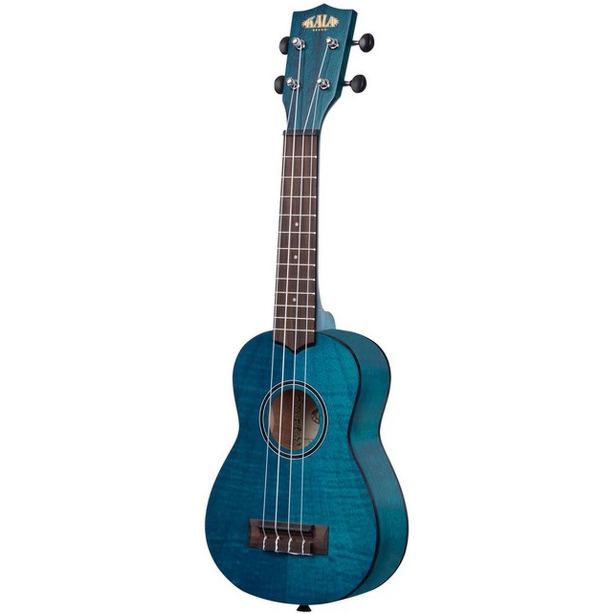 Kala Soprano Exotic Mahogany Blue Ukulele w/ Bag